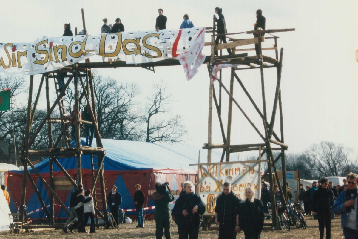 März 1997 - Castorcamp in Splietau. Foto: Lowin