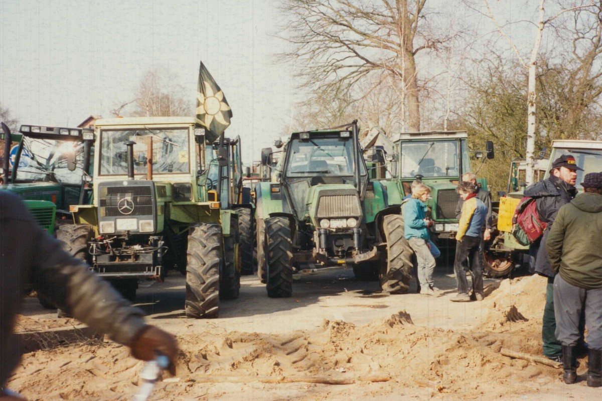 1997 - Während des Castortransports in Splietau.
