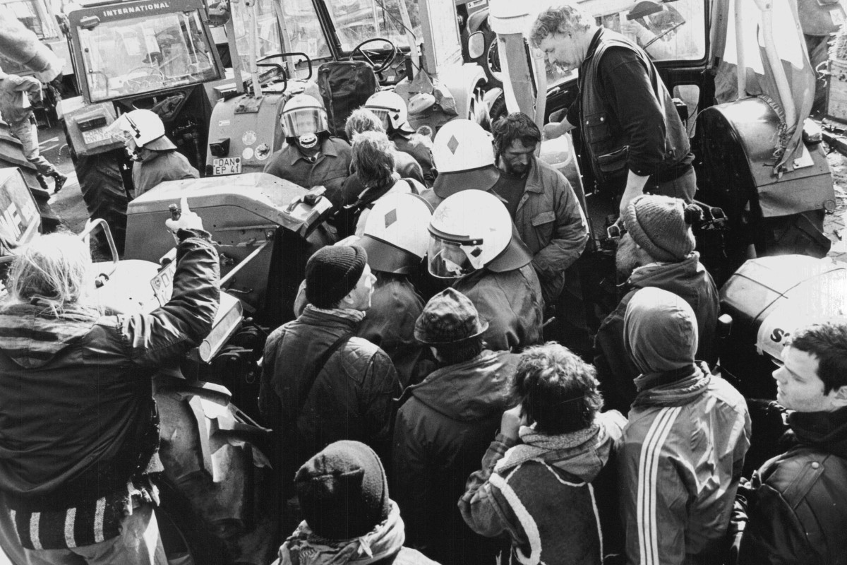 1997 - Während des Castortransports in Splietau.