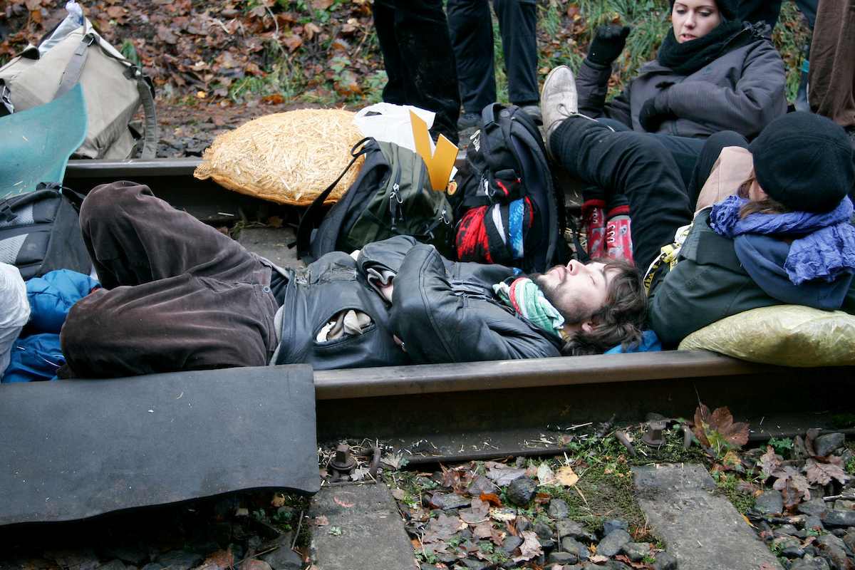 Schienenblockade Harlingen, Foto: PubliXviewinG